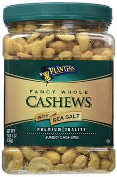 Planters Fancy Whole Cashews, Salted, 33 Ounce Jar